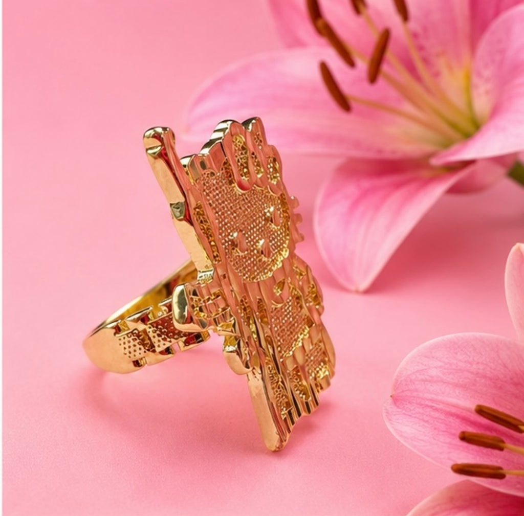 Golden Kitty AK Ring