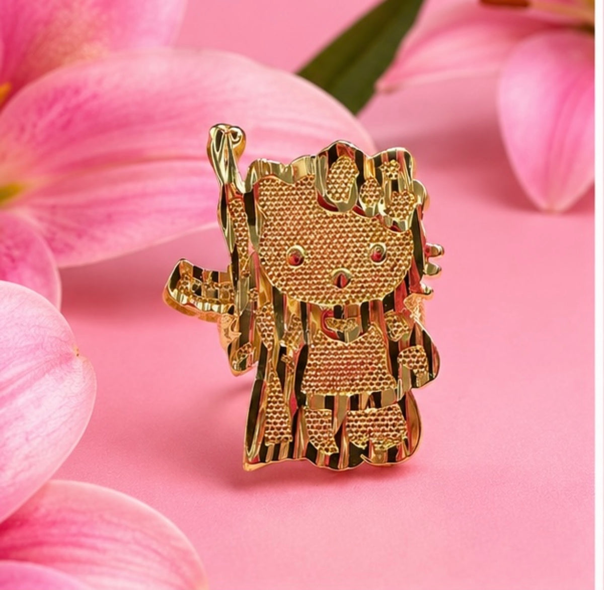 Golden Kitty AK Ring